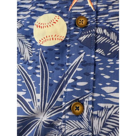 Cubs MLB x Tommy Bahama Lot of 2 Blue Tropical Baseball Button Down Shirts XXL - Picture 16 of 16
